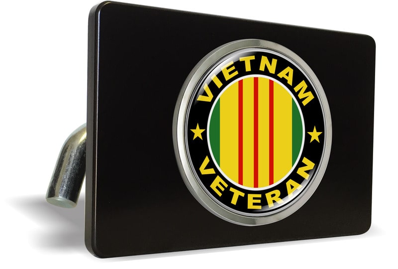 Vietnam Veteran - Tow Hitch Cover with Chrome Emblem